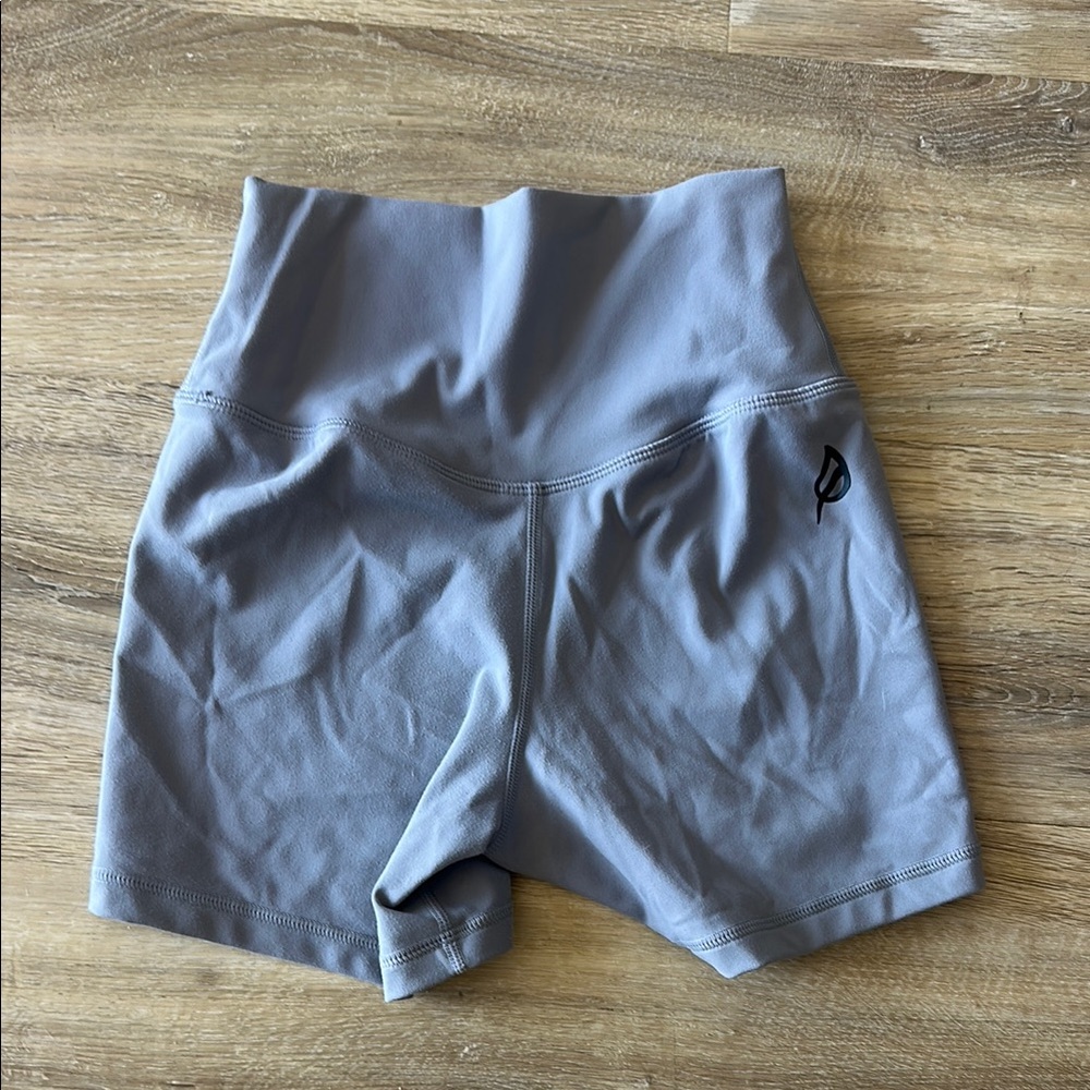 Ptula Light Gray Workout Shorts - Picture 2 of 2